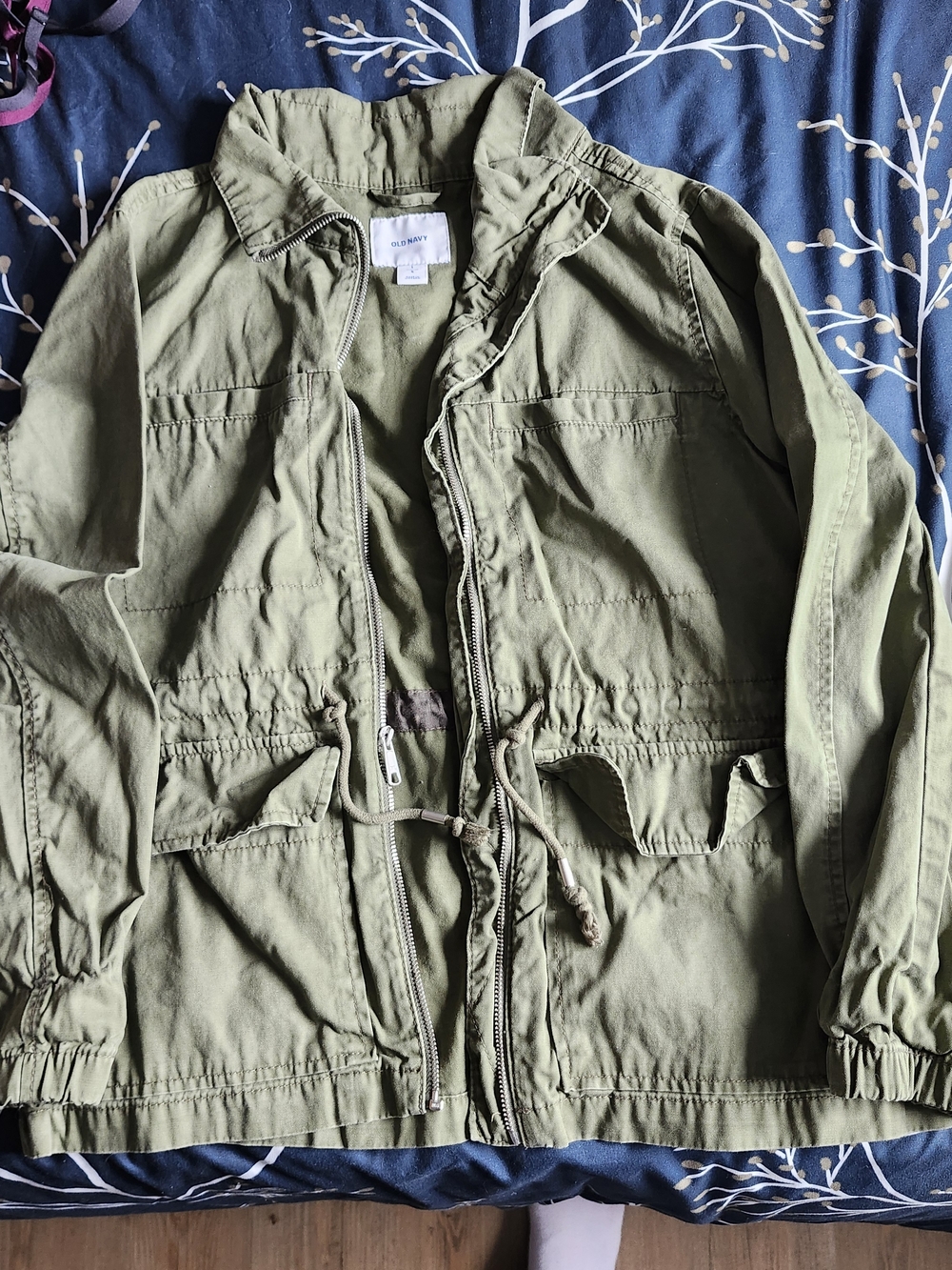 Old Navy Army Green Drawstring Utility Jacket